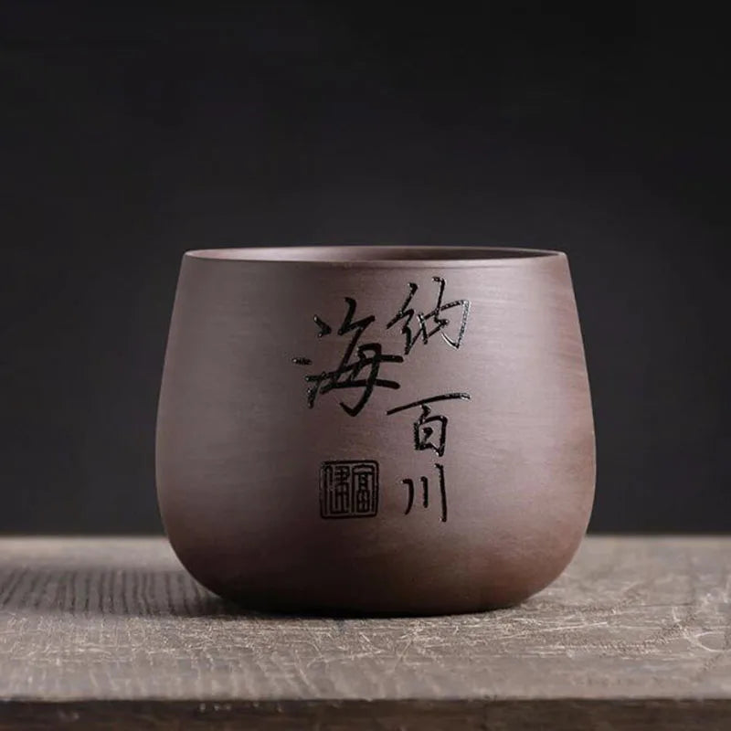 Chinese Style Purple Clay Flower Pot Orchid Plant Container Bonsai Vase Plant Pot with A Hole Home Garden Decor