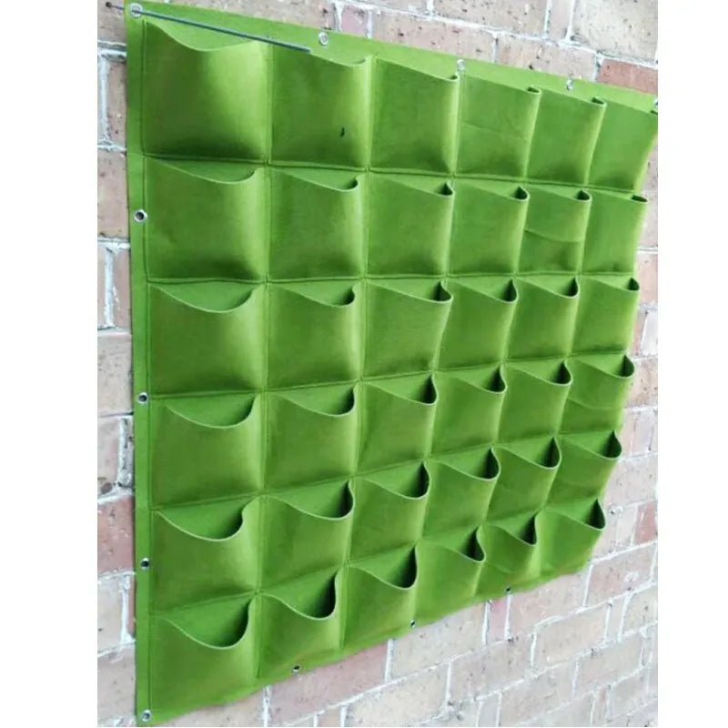 Black Green Wall Hanging Planting Bags Flower Pot Grow Bag Garden Planter Vertical Suculentas Plant Pot Home Decor Accessories