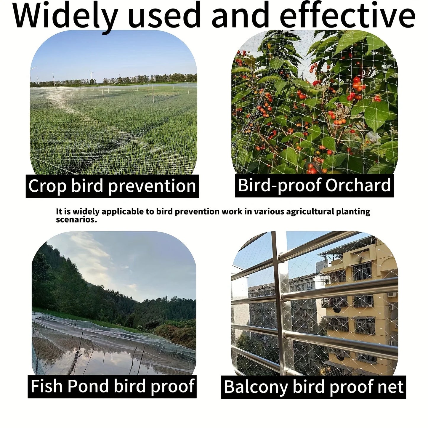 1pc, Bird Protection Net, Fine-meshed Bird Net, Cat Net For Balconies Without Drilling, Leaf Net For Fine-meshed Pond Cover Net