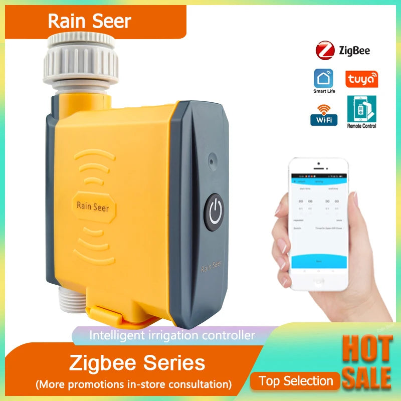 Rain Seer Tuya Zigbee Garden Home Irrigation Watering Timer WiFi Water Timer Mobile Phone Remote Solenoid valves Controller