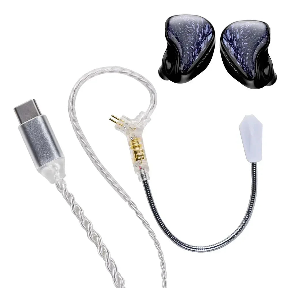 Kinera Celest Wyvern Black Game Wired Best HiFi In-Ear IEMs Earphone LCP Dynamic Driver Monitor Headphone with Detachable Cable
