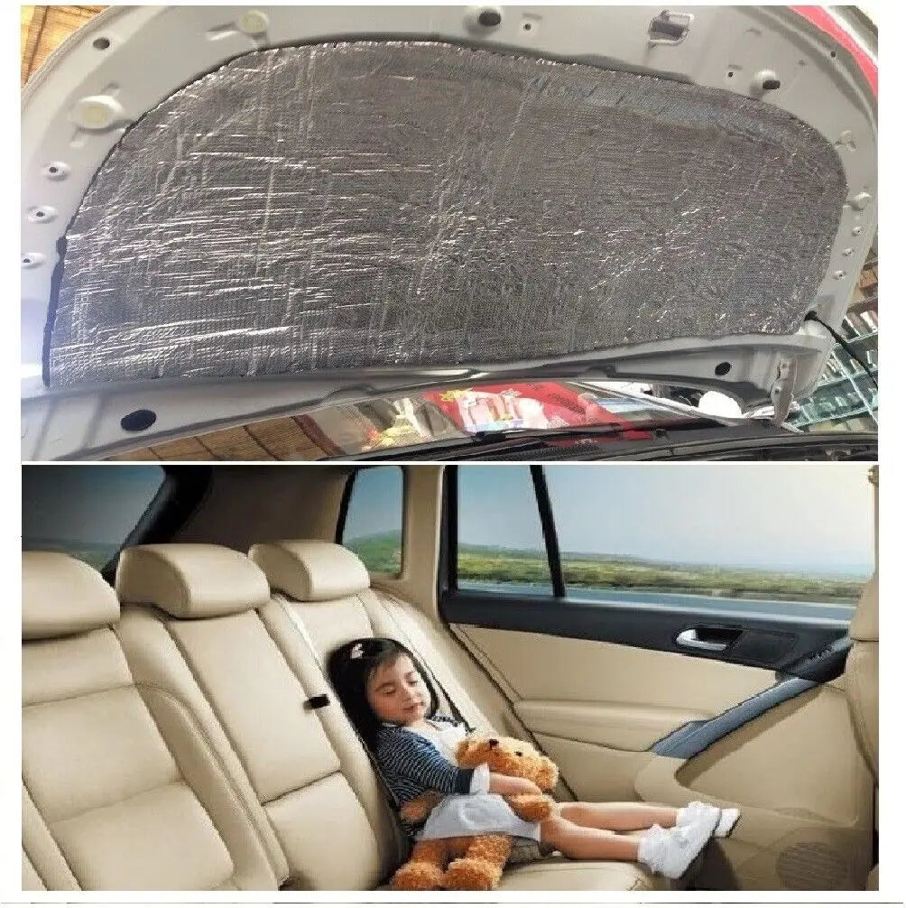 157"x39" Automotive Sound Deadening Insulation Mat - Aluminum Heat & Noise Barrier for Car, 5mm Thick X 400cm X 100cm