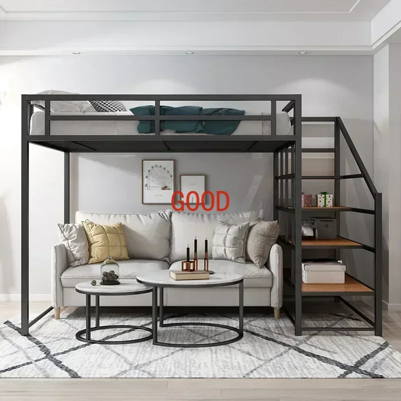 Dormitory Queen Size Good Quality Loft Bed Hostel Adult Metal Bunk Beds With Stairs