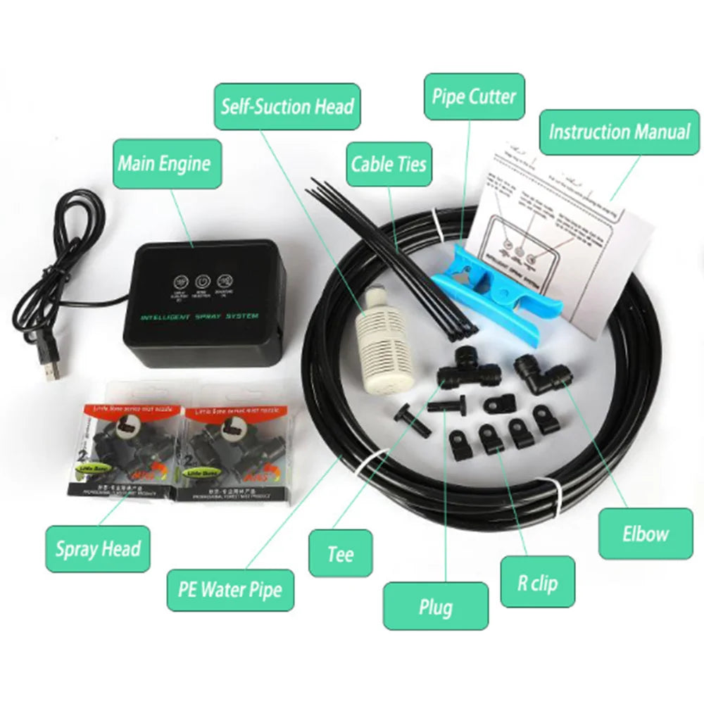 Automatic Watering System Garden Plant Sprayer Electronic Timer Touch Screen Spray Irrigation System Kit For Garden Aquarium