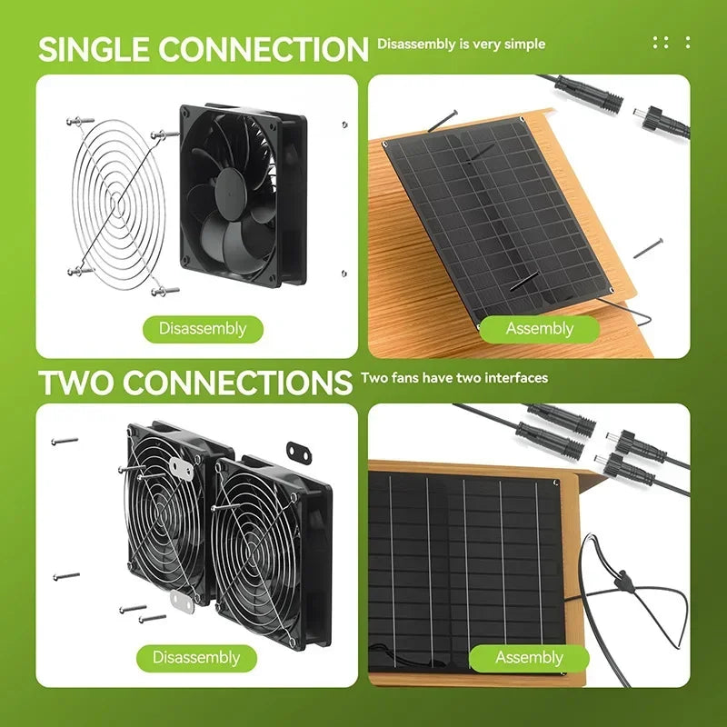 Greenhouse Efficient Heat Dissipation Outdoor Solar Exhaust Fan Suitab