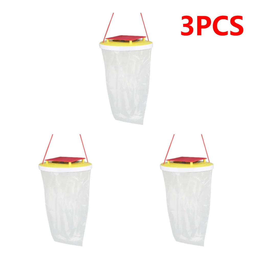 1-10PCS Fly Trap Hanging Fly Catcher Non-toxic Fly Lure Bag Pest Trap With Bait Insect Bug Killer Garden Hanging Flycatcher