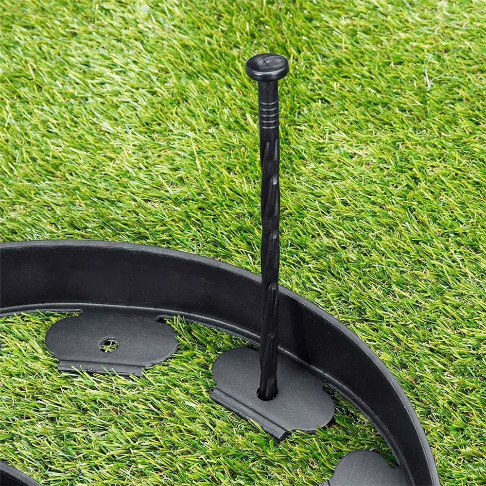 16.4ft Flexible Plastic Lawn Edging with Ground Anchors Garden Grass Lawn Edge Border Fence Path Outdoor Garden Decor