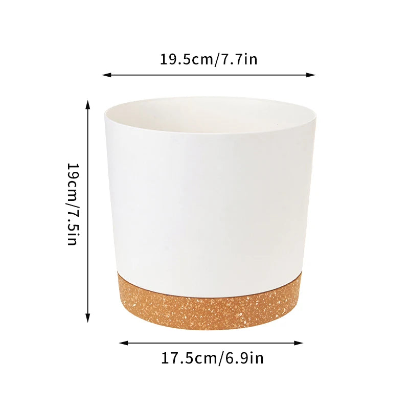 Self Watering Plant Pots Automatic Plastic Flowerpot Bottom Watering Planters with Saucer for Indoor Outdoor Plants Garden Decor