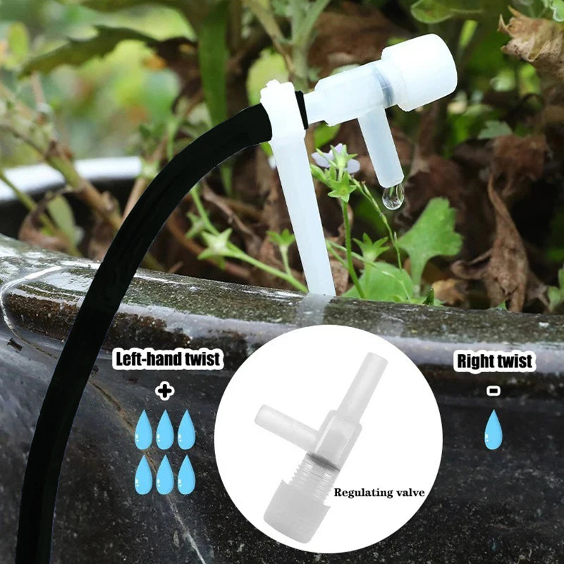 5-20m Garden Drip Irrigation Kit with Regulating valve Potted Plant Watering Device 4/7mm Hose Watering Micro Dripper Greenhouse