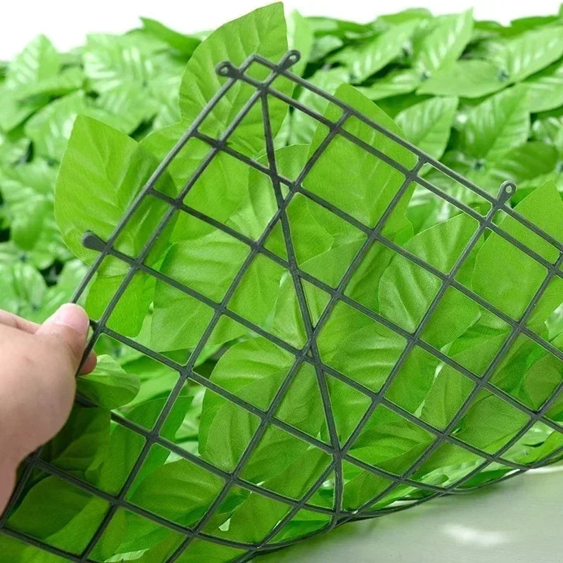 Artificial Leaf Privacy Fence Screen Fake Hedge Panels Balcony Screen Ivy Leaves Fence Screen for Wall Garden Patio Decor