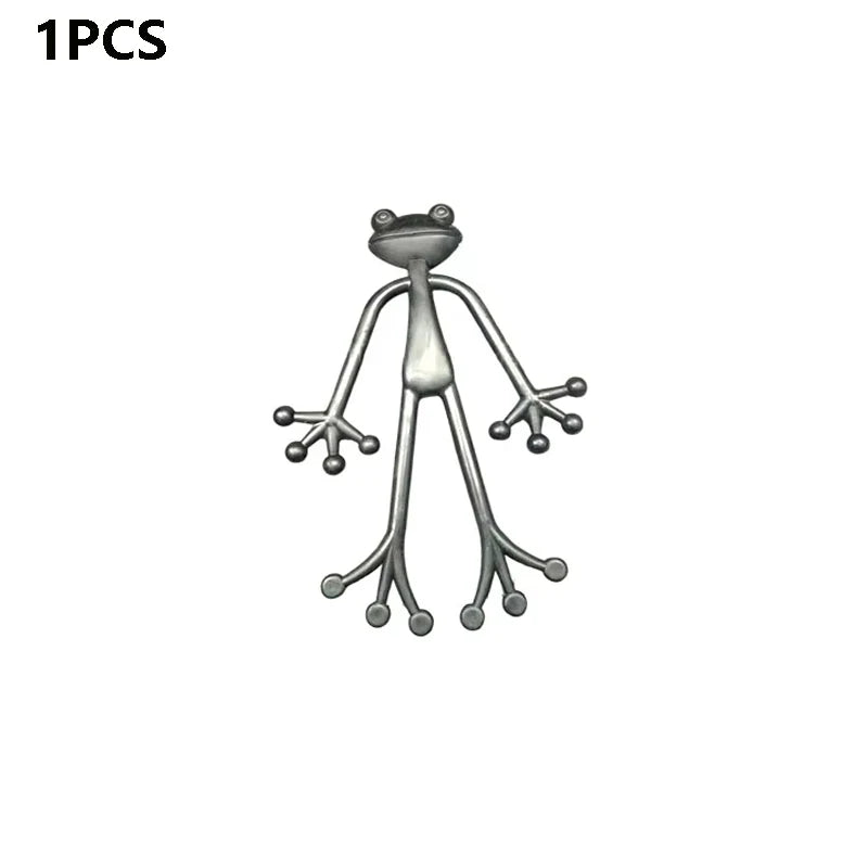 Creative Frog Plant Stand Cute Frog Flower Pot Hugger Plant Climbing Fixture Clips Planter Stake Decor Garden Climbing Branch