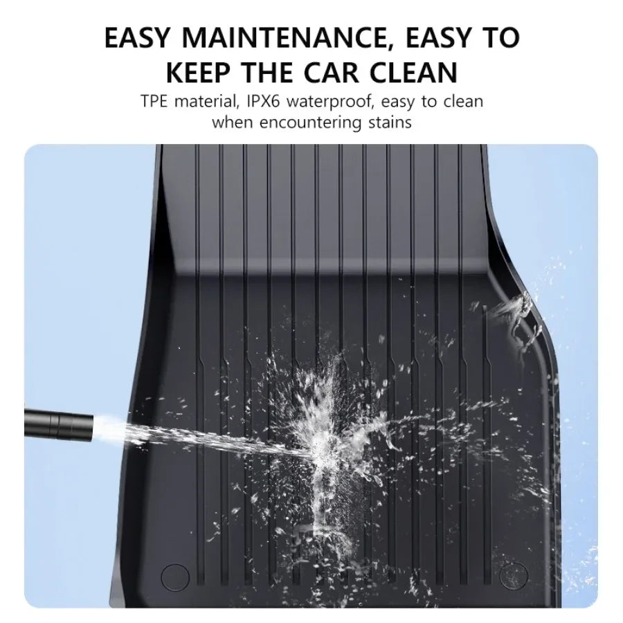 Floor Mats For Tesla Model Y 2025+ Juniper TPE All-Weather Waterproof Trunk Mat Liner Non-Slip Car Interior Protection