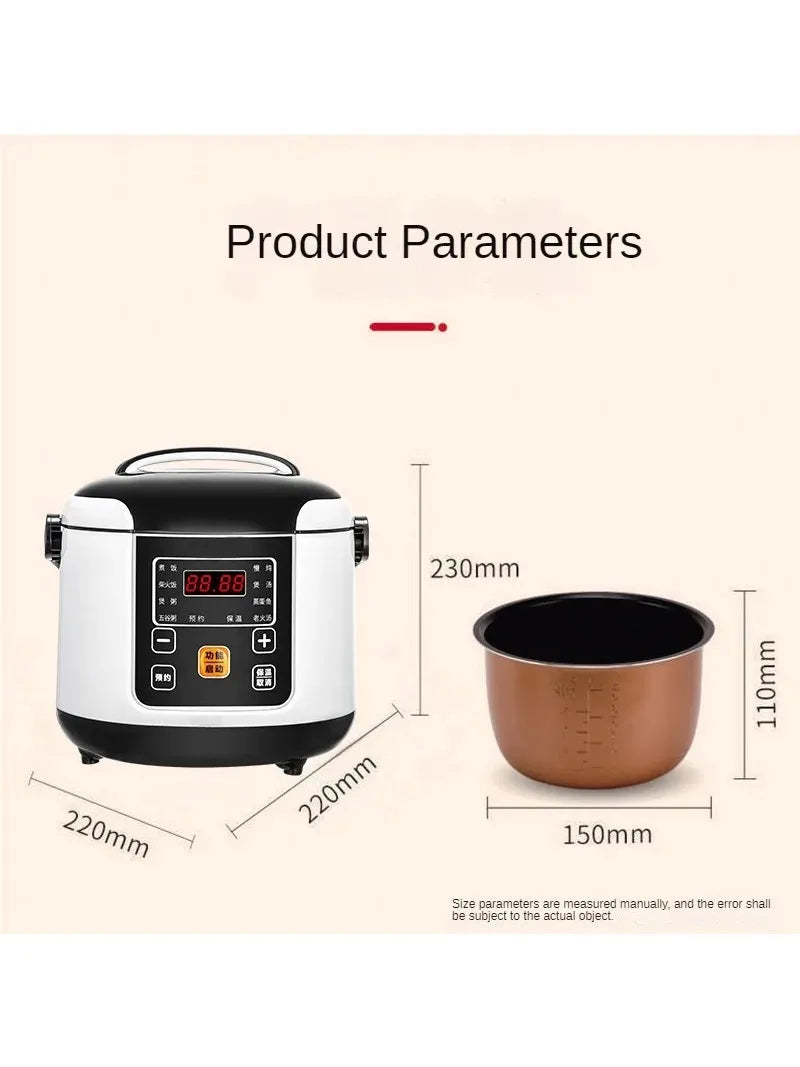 12V 24V Mini Rice Cooker Car Truck Soup Porridge Cooking Machine Food Steamer Heating Lunch Box Meal Heater Warmer 2L