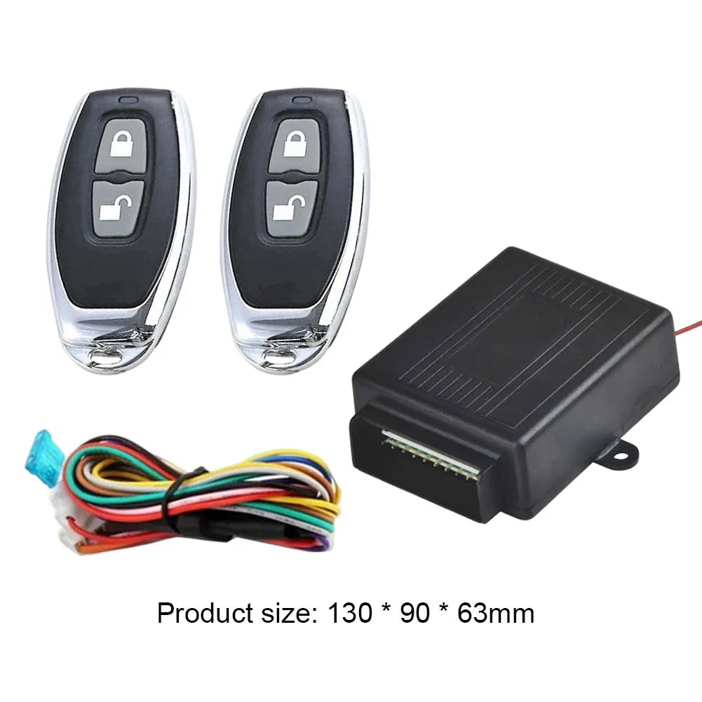 12V Vehicle Keyless Entry System 2 Button Remote Control Car Central Locking System Remote Trunk Release Universal