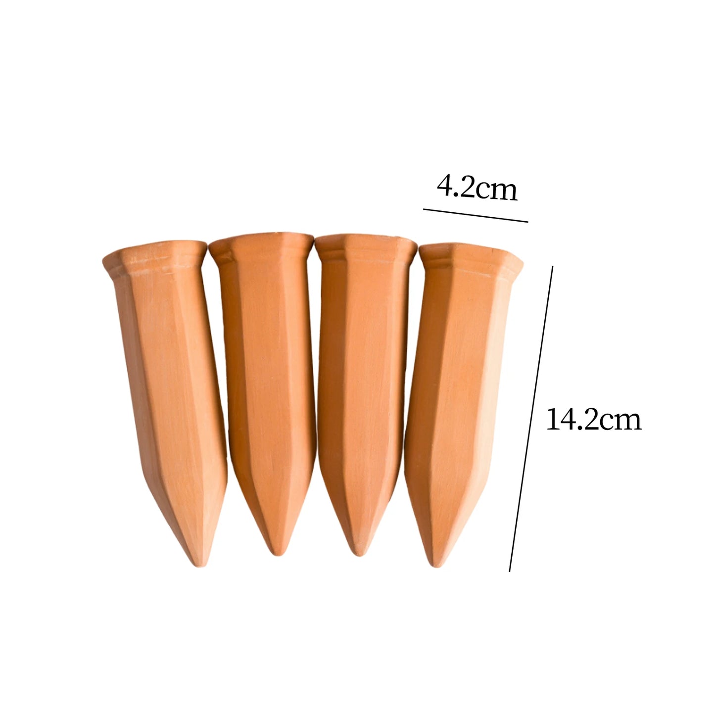 4Pcs Plant Watering Spikes Terracotta Multifunctional 150ml Plant Watering Devices for Devices Indoor Garden Vacations Outdoor