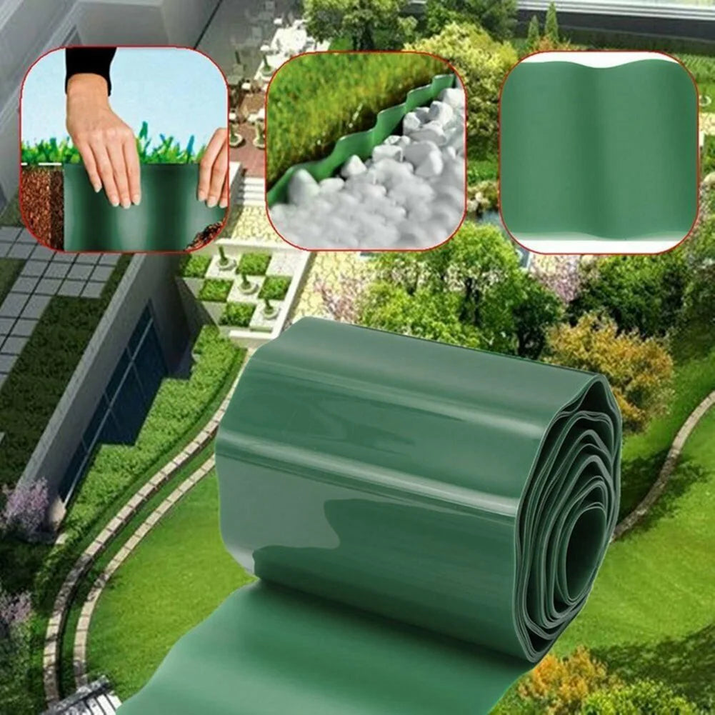 9M Garden Grass Lawn Edge Border Fence Path Flexible Lawn Edging Outdoor Landscape Fencing For Yard Garden Decoration