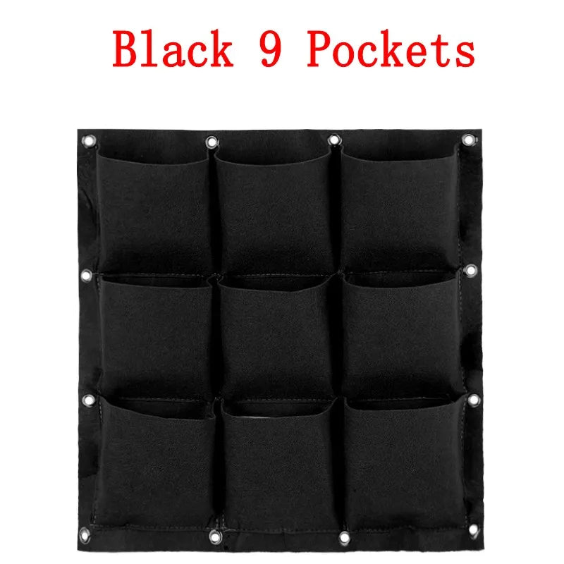 Black Green Wall Hanging Planting Bags Flower Pot Grow Bag Garden Planter Vertical Suculentas Plant Pot Home Decor Accessories