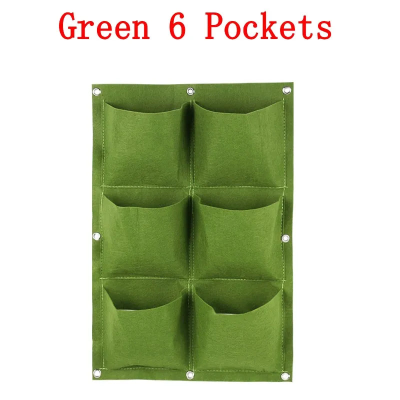 Black Green Wall Hanging Planting Bags Flower Pot Grow Bag Garden Planter Vertical Suculentas Plant Pot Home Decor Accessories
