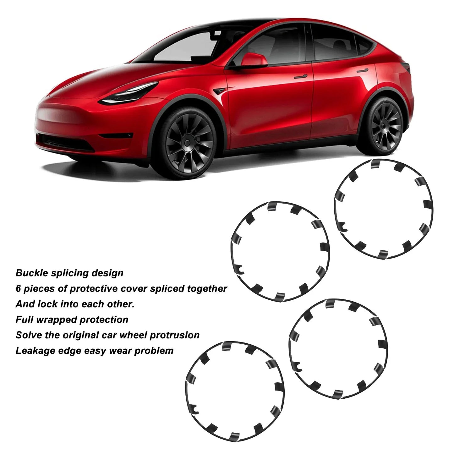21 Inch Wheel Rim Protector Guard Scratch Resistant Hubcap Rim Patch R
