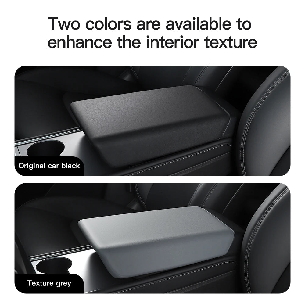 YZ Tesla Model 3 Y Highland Juniper Car Center Console Armrest Pad TPE Soft Case Lid Auto Central Armrest Box Cover Accessories