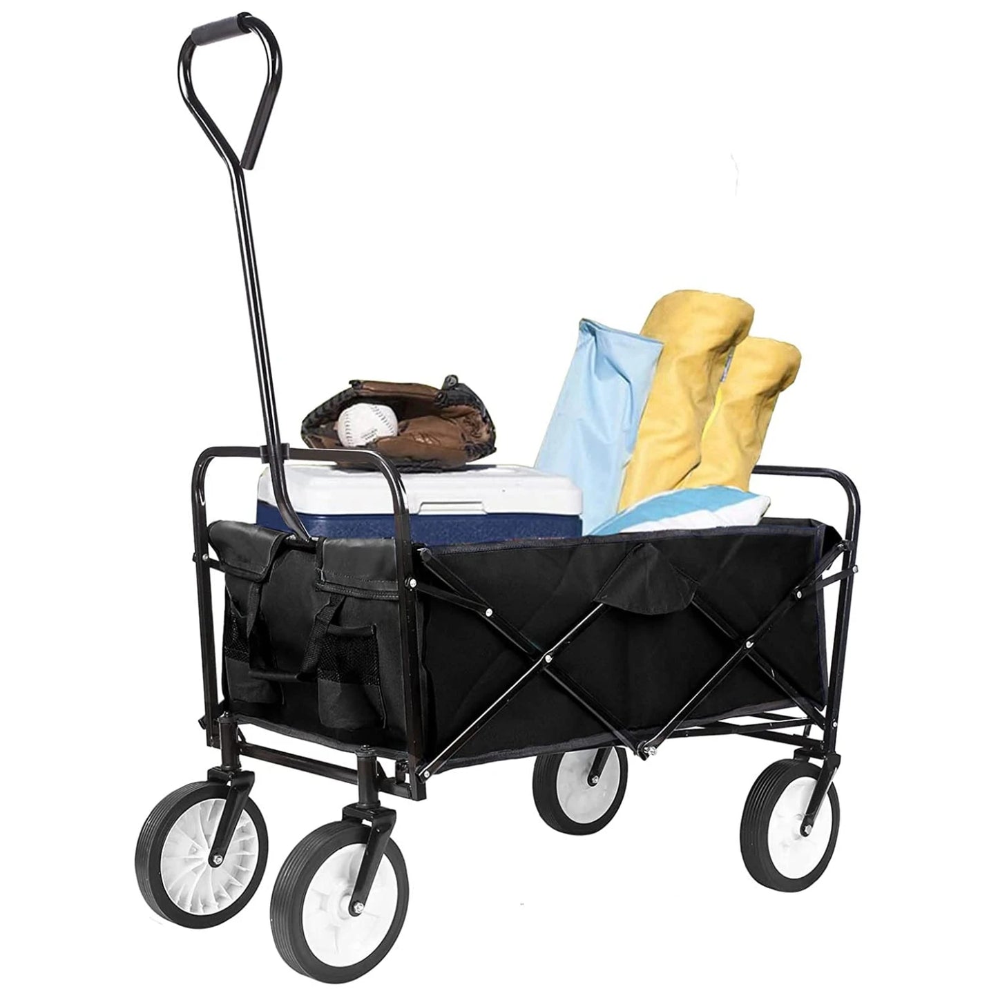 Collapsible Wagon Cart Beach Folding Utility Heavy Duty Camping Grocery Trolley Hand Garden Cart Outdoor Camping