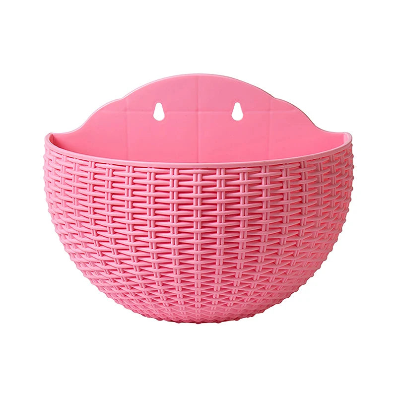1PC Flower Pot Exquisite Wall-mounted Plastic Wall Hanging Basket Flowerpot For Outdoor Garden Balcony Planter Bucket Home Decor