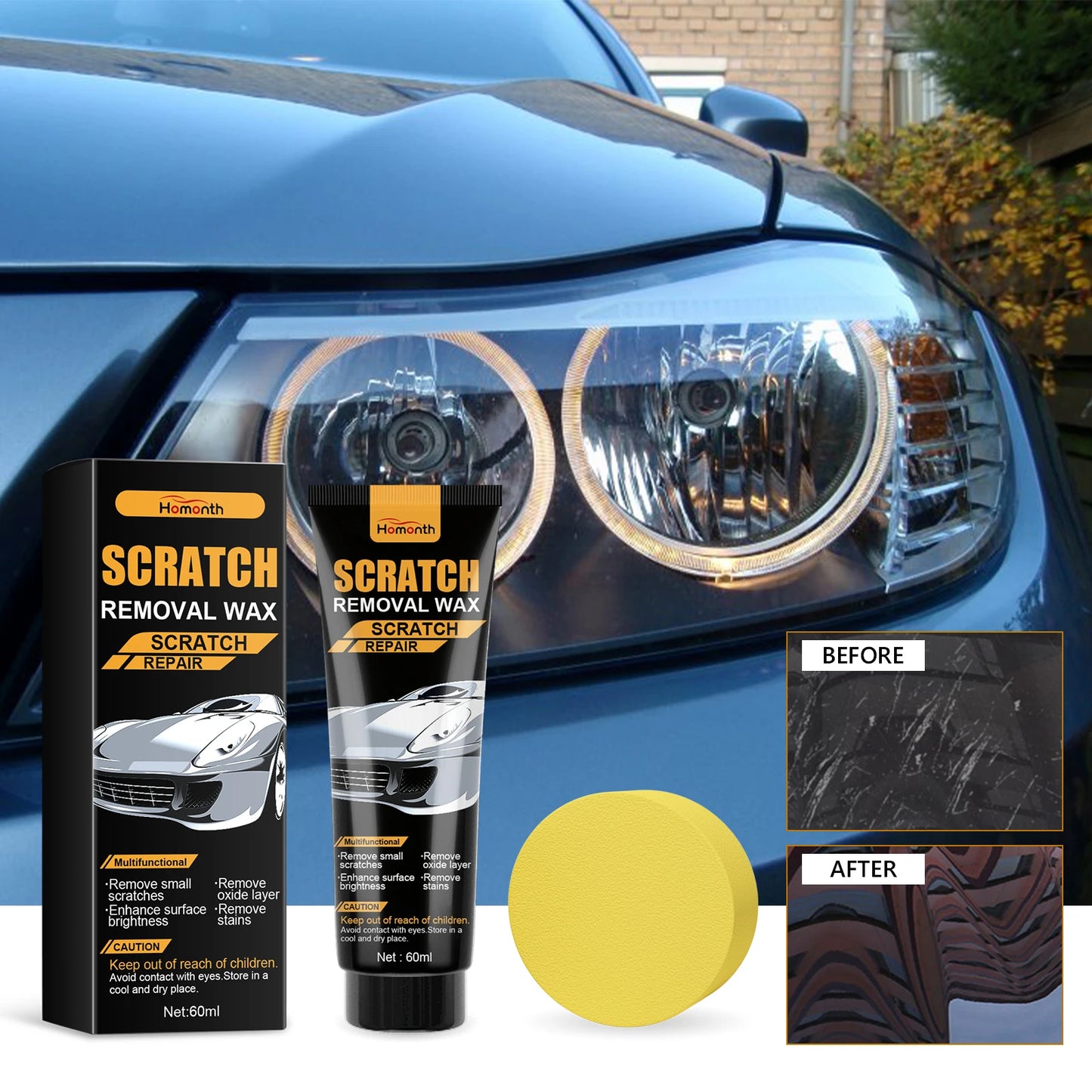 Wholesale Car Scratch Removal Wax 60ml - Fine Paint Mark Polish & Repair Cream | AlluCanFind
