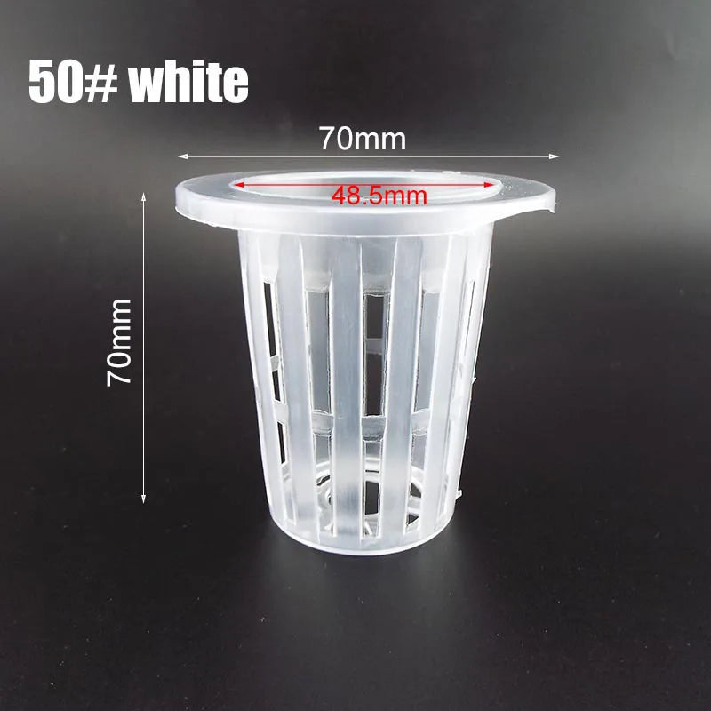 50pcs Hydroponic Soilless Mesh Net basket Plant veg Grow Nursery Cup Pot Sponge tray Aeroponic Veg Planter Clone Colonization q1