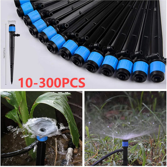 10-300Pcs Garden Micro Drip Irrigation 360 Degrees Rotating Nozzle Sprayer Sprinkler for 4/7" Hose Garden Plants Watering System