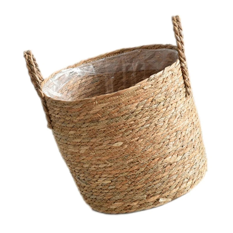 Houseplan Pots Woven Straw Flower Pots Basket Planter Hand Woven Plant Pots