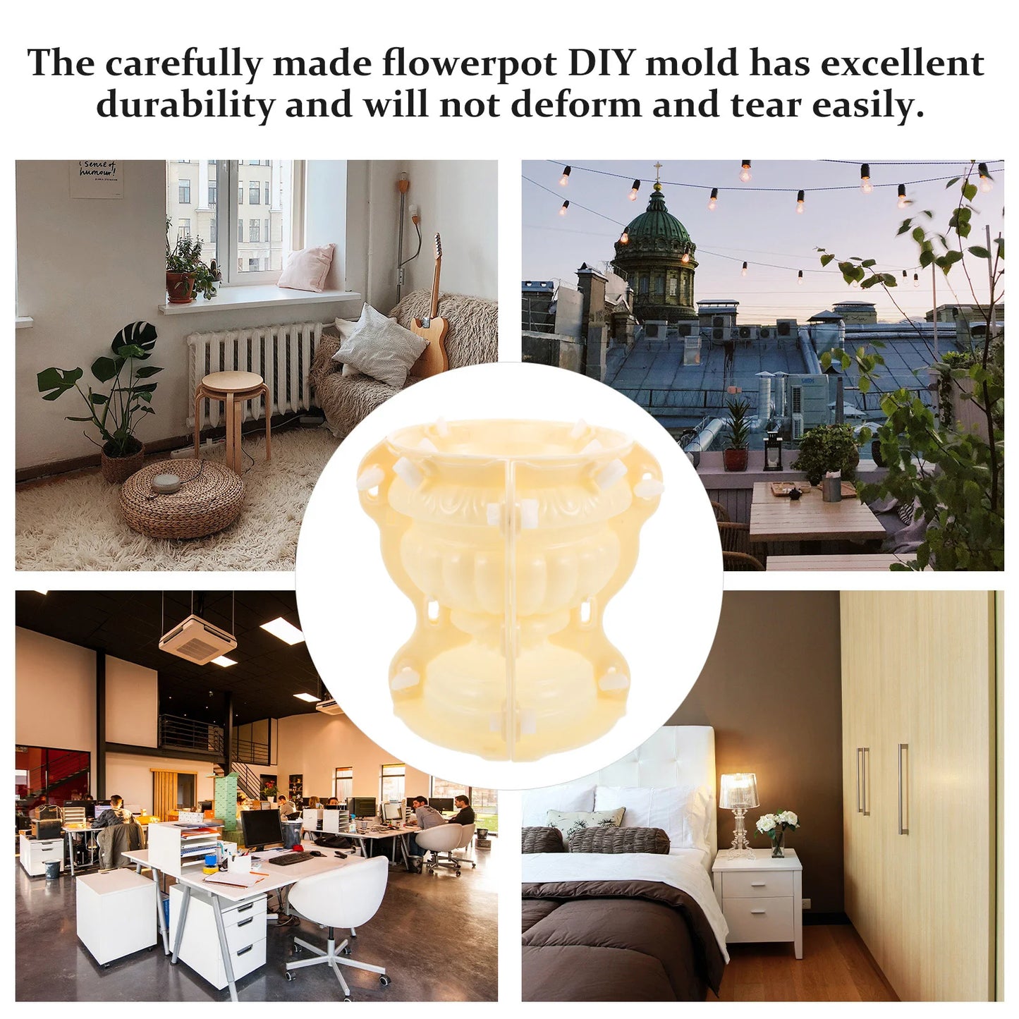 Molds Cement Flowerpot Making Handmade Craft Diy Concrete Flower Pot Mold Planter Casting Diy Handcraft European Style