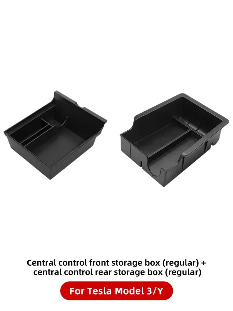 YZ For Tesla Model 3 Medel Y Storage Box Center Armrest Hidden Box Cup Holder Organizer 2023 2022 Car Accessories