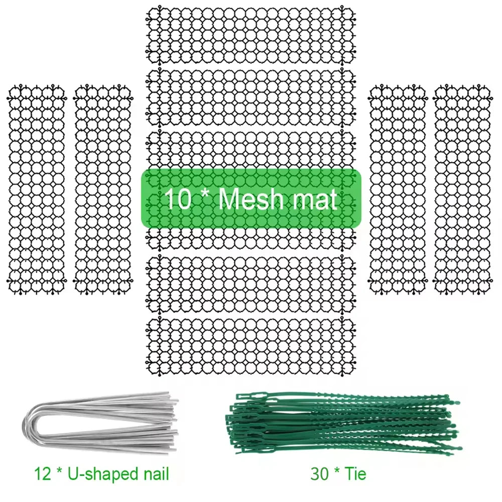 6/10Pcs Garden Prickle Strip Dig Stop Cat Repellent Deterrent Mat Anti-cat Prickle Strips Keep Cat Away Digging Climbing Spike