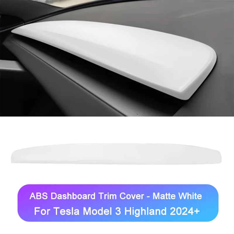 For Tesla Model 3 Highland 2025 2024 Dashboard Cover ABS Carbon Fiber Air Outlet Panel Cover Trim Sticker Interior Accessories