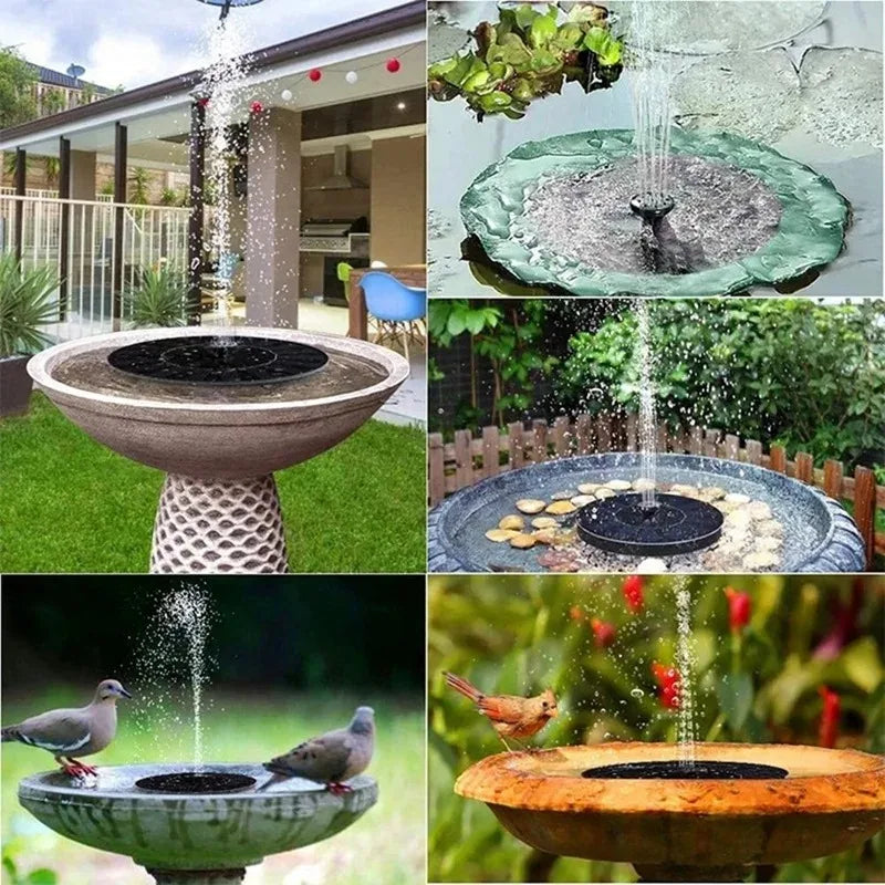 Solar - Powered Floating Fountain Pumps in 13cm, 16cm, 18cm Sizes: Ideal for Bird Baths, Garden Pools & Pond Decor