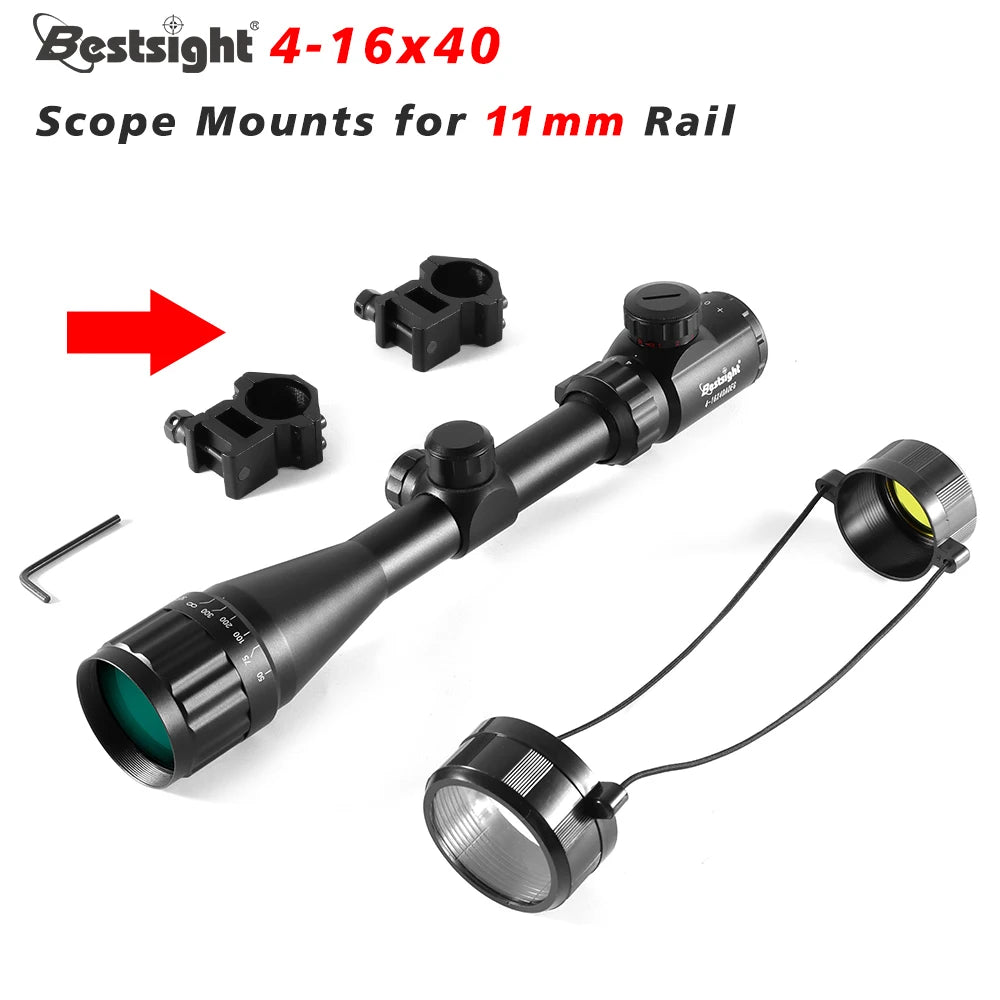 4-16x40 AOE Hunting Riflescope with Red & Green Dot Illuminated Sight