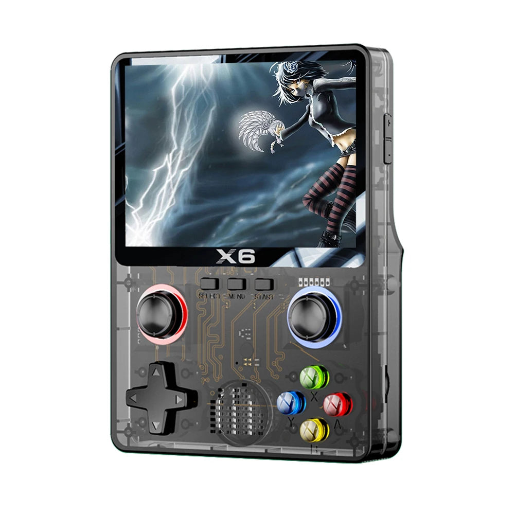 X6 Portable Handheld Game Console - 3.5 Inch IPS Screen, 8000 Games, 2 Player Support | AlluCanFind