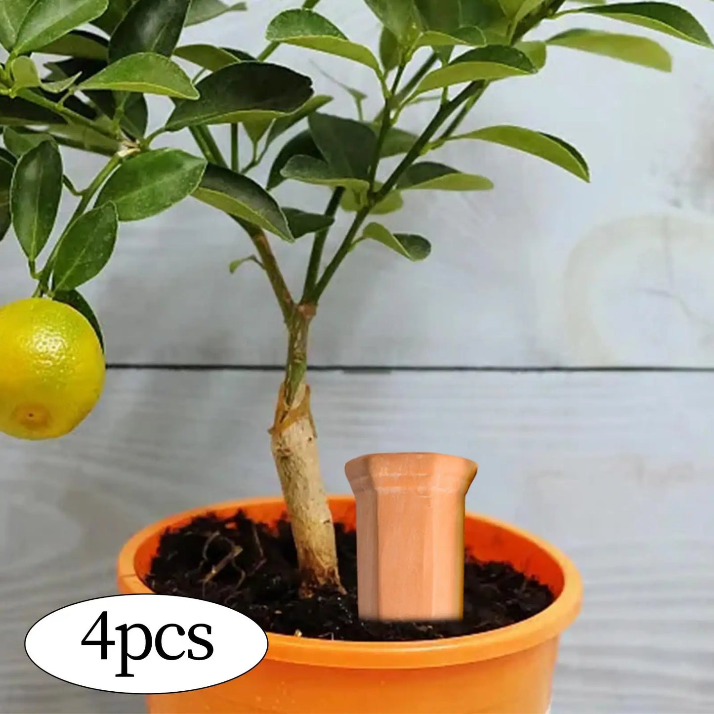 4Pcs Plant Watering Spikes Terracotta Multifunctional 150ml Plant Watering Devices for Devices Indoor Garden Vacations Outdoor