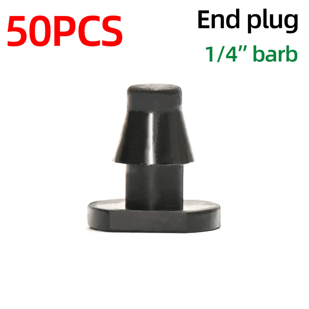 1/4" Pvc Hose Barb Connector End Cap Goof Plug Automatic Drip Irrigation Connectors Garden Watering System Water Pipe