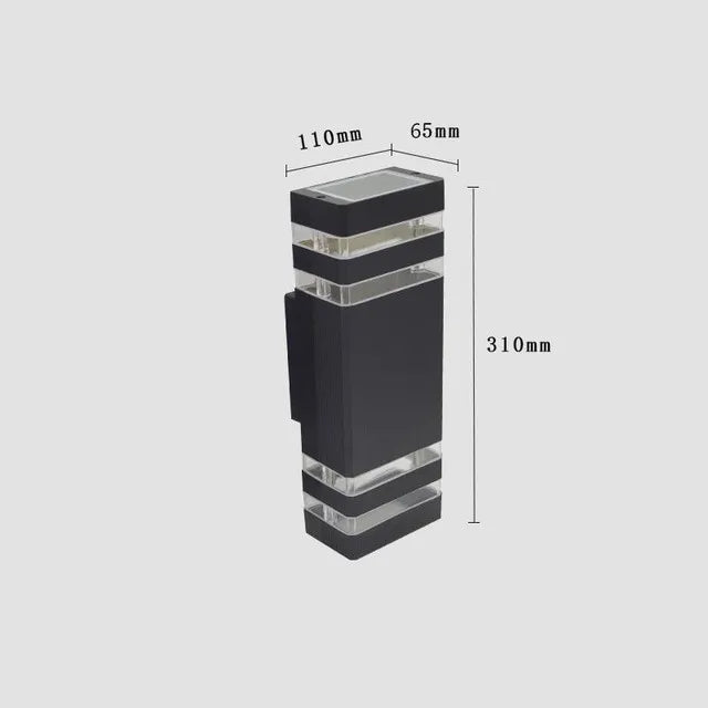 E27/GU10 Outdoor Lights Lighting Wall Light Waterproof Up Down Aluminum Garden Light Double Head Wall Lamp Corridor Lighting