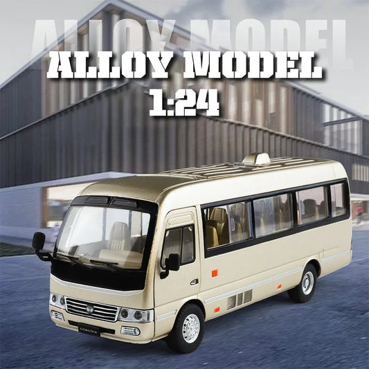 1:24 alloy bus model, cool sound and light, exquisite desktop ornaments, the best collection for car model enthusiasts