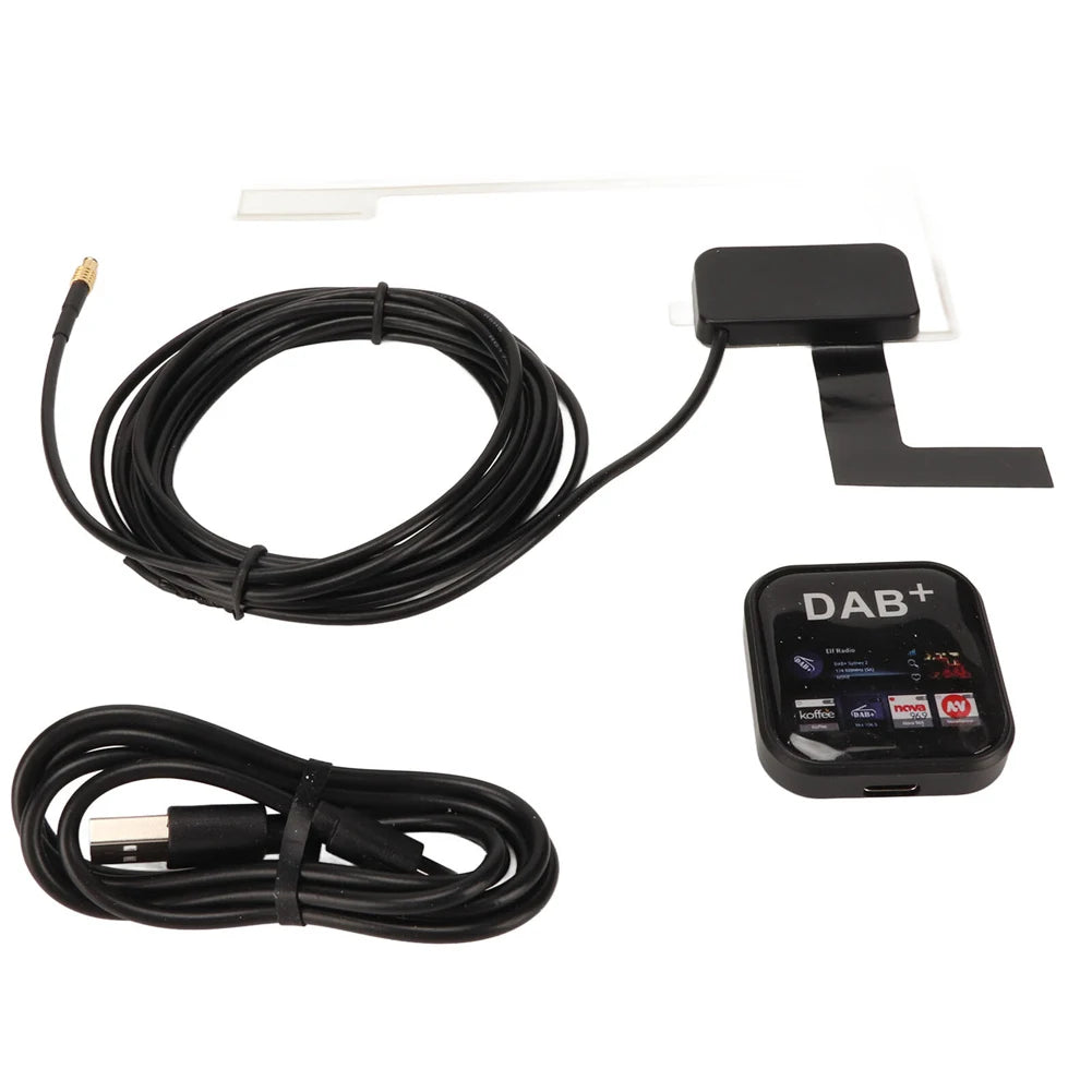 Car Radio DAB+ Amplified Antenna Adapter DAB+ Radio Receiver Car Portable Digital Radio Receiver Adapter for Android Navigator
