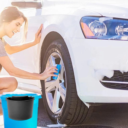 Portable Auto Wash Bucket Organizer Towels Brushes Mitt Fast Easy Storage Kits External Hanging Barrel Car Wash Accessories