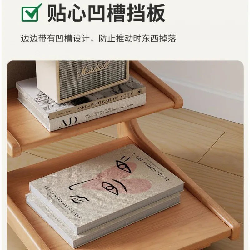 Solid Wood Sofa Side Several Movable Living Room Side Cabinet Bedside Shelf Simple Household Coffee Small Table