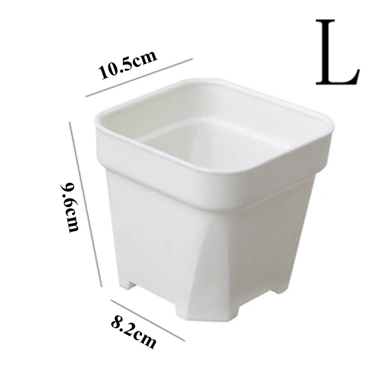New Thicken Flower Pots Succulents Plant Small Square Planter Cactus Mini Bonsai Pot Tray Creative Home Office Decor Garden Tool