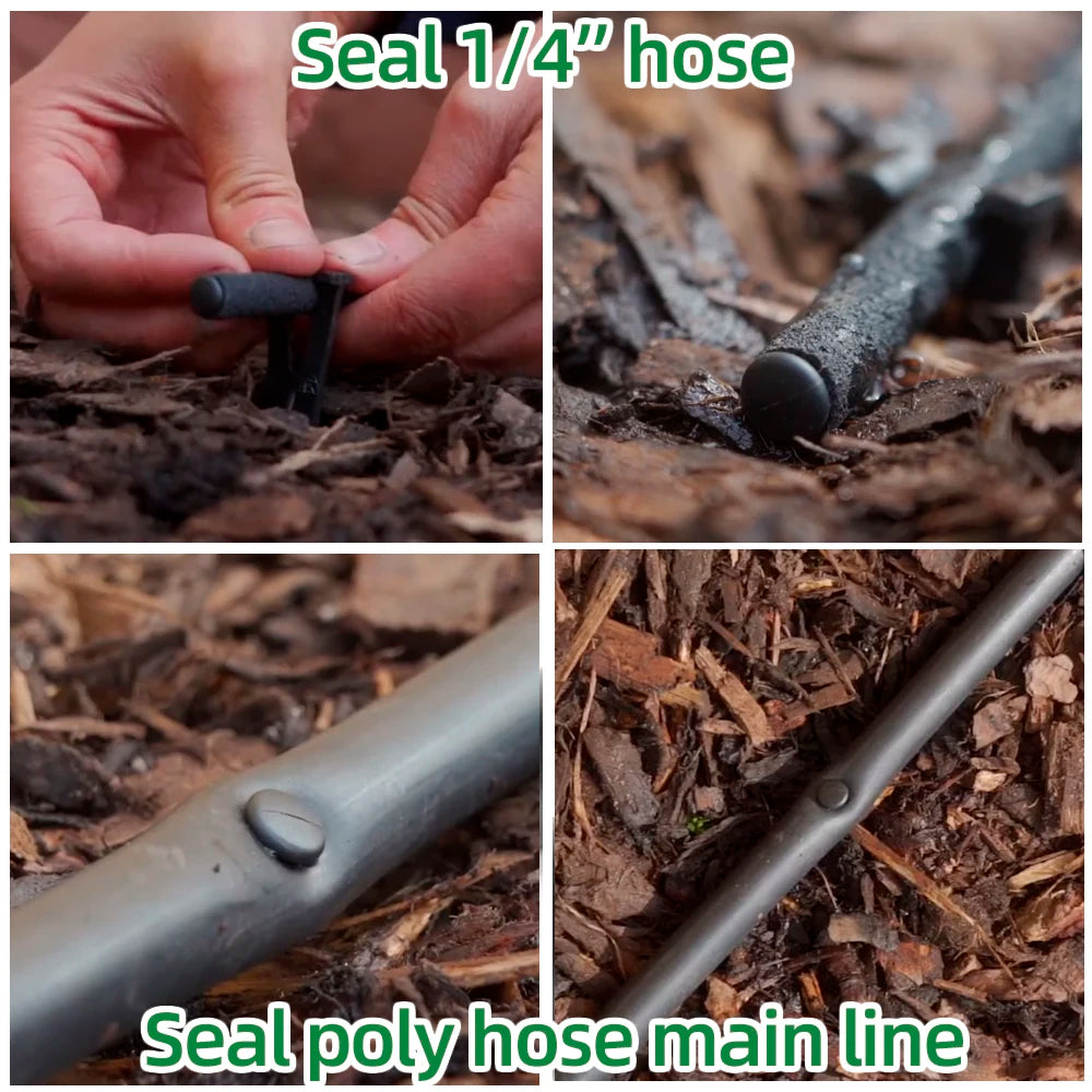 1/4" Pvc Hose Barb Connector End Cap Goof Plug Automatic Drip Irrigation Connectors Garden Watering System Water Pipe