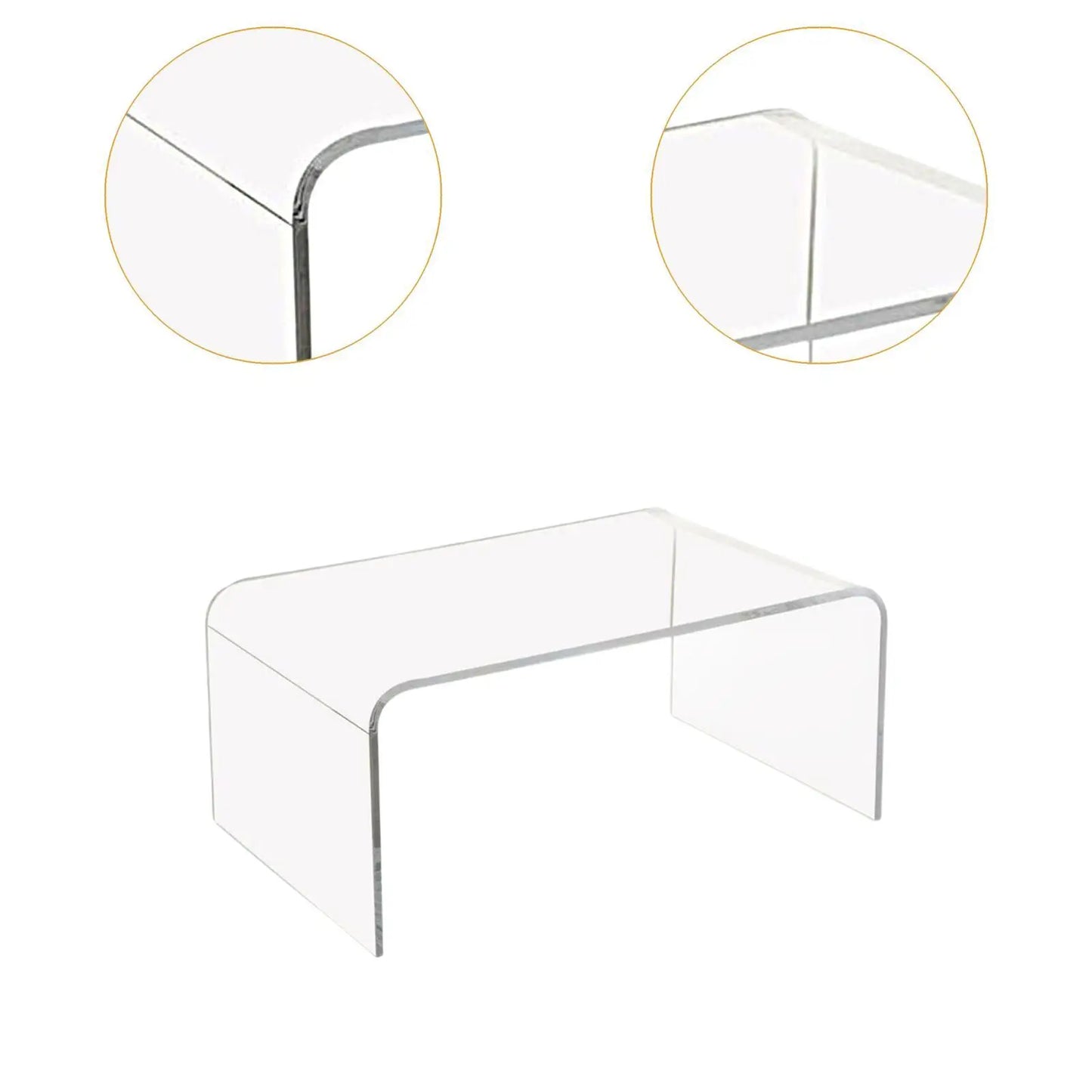 Acrylic Coffee Table Multiuse Acrylic Furniture Modern End Table Japanese Floor Table for Office Living Room Porch Family Garden