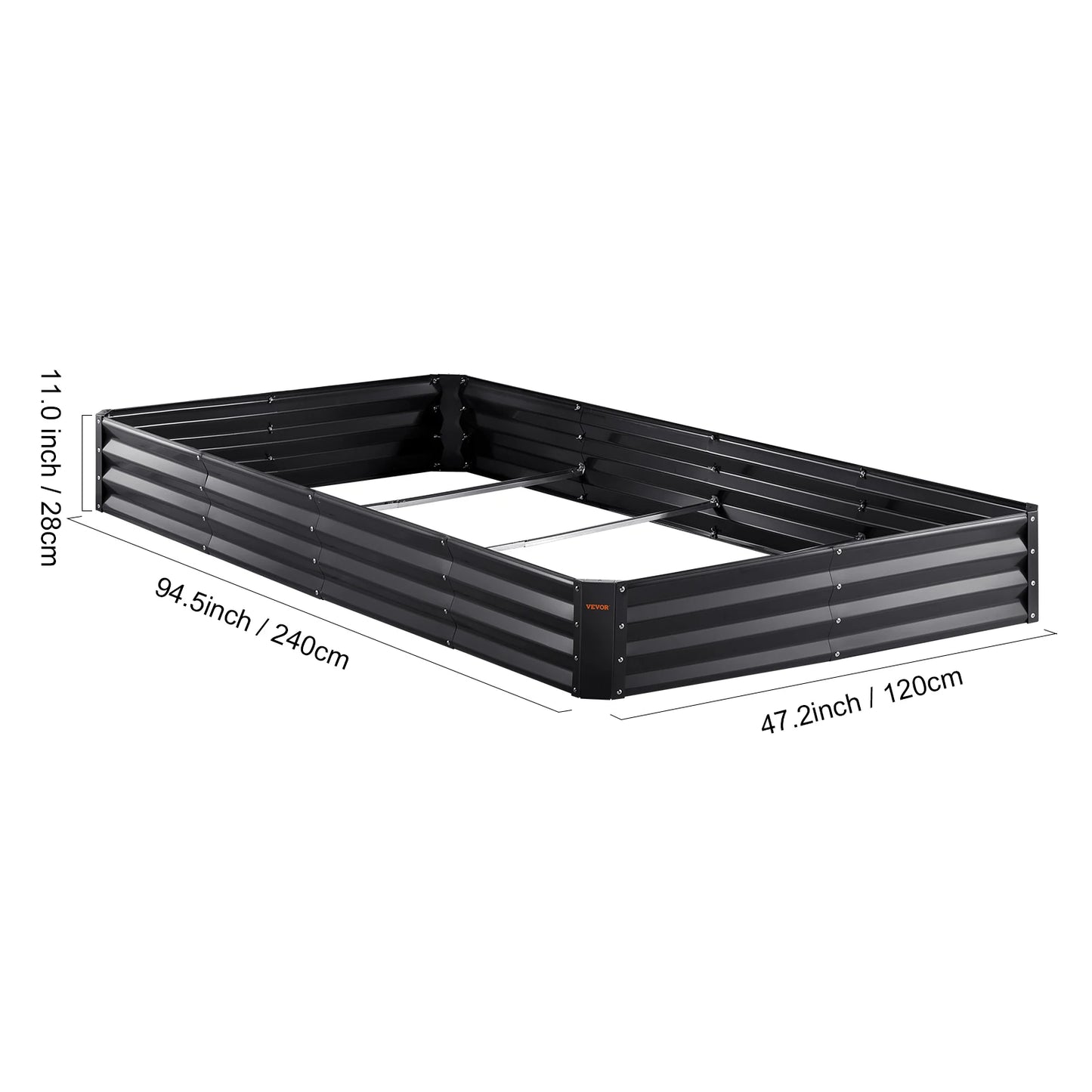 SucceBuy Raised Garden Bed Kit Large Metal Raised Planter Box Beds Outdoor for Vegetables Flowers and Herbs with Open Bottom
