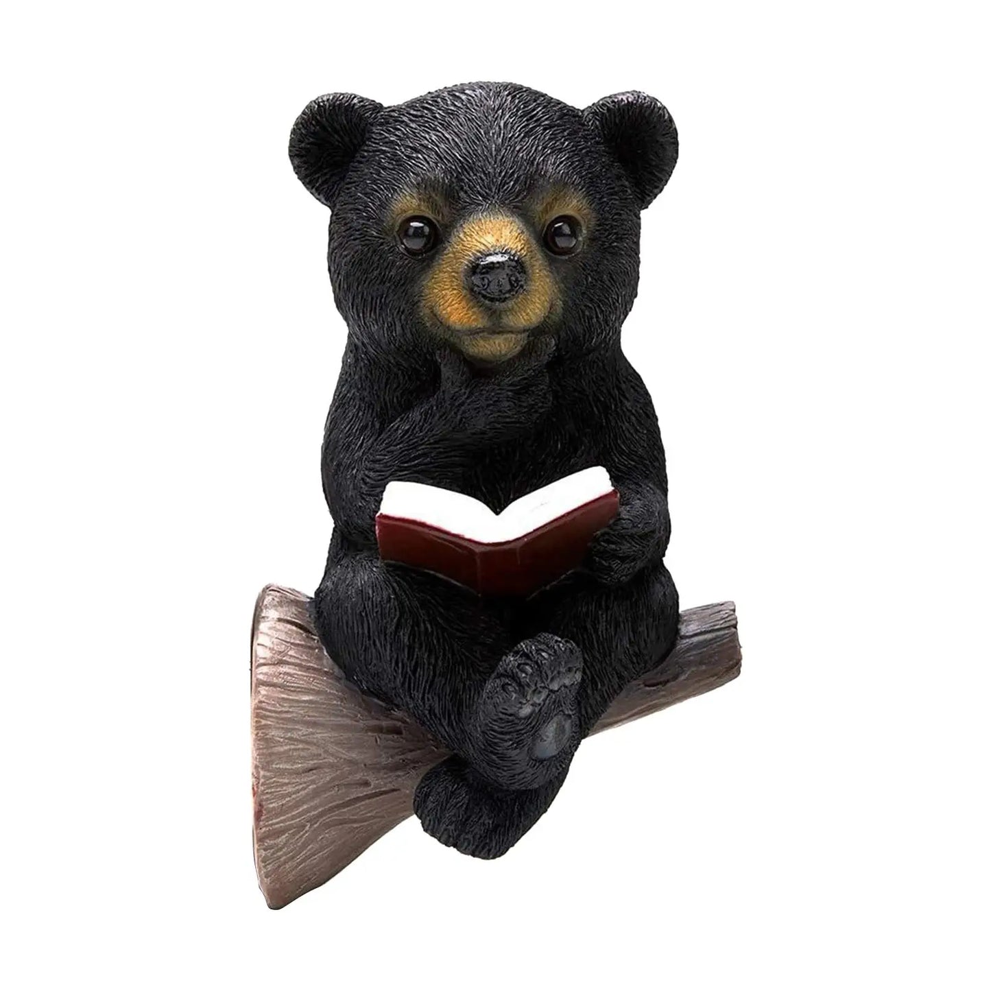 Garden Black Bear Decor Funny Statue for Walkway Housewarming Outdoor