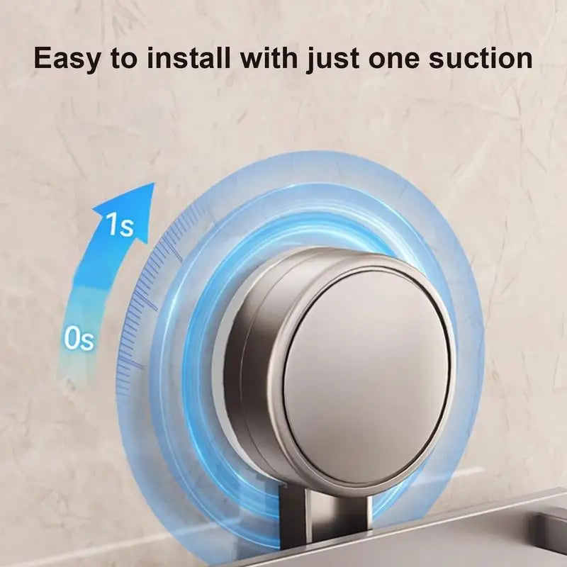 Vacuum Suction Cup Bathroom Shelf Wall Mounted Thickened Aluminum Bathroom Shelves No Drilling Shower Organizer Bathroom Storage